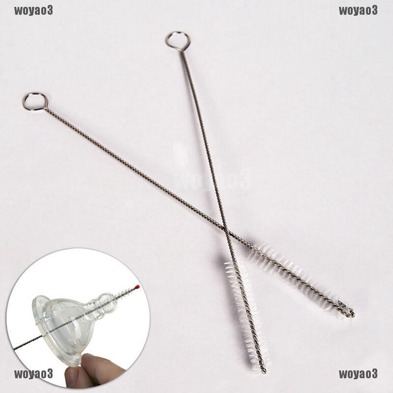 2 Cọ Vệ Sinh Ống Hút Kim Loại Và nylon