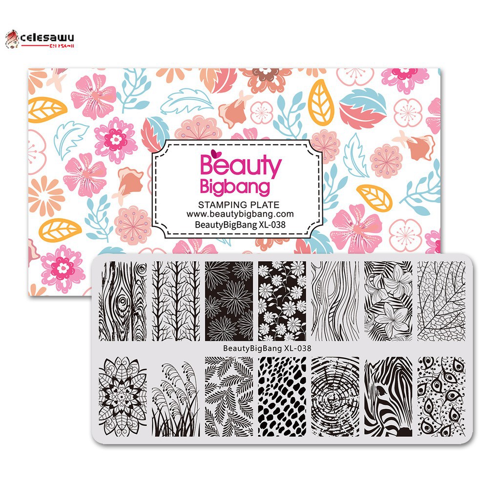 [Hàng mới về] Tấm khuôn in họa tiết trang trí móng tay nghệ thuật xinh xắn dành cho nữ