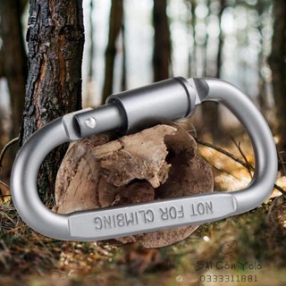 ☘Gía sỉ☘Móc khóa xe máy ô tô đẹp -móc khóa PHƯỢT THỦ CARABINER chữ D - khóa xoay 8cm - hợp kim NHÔM