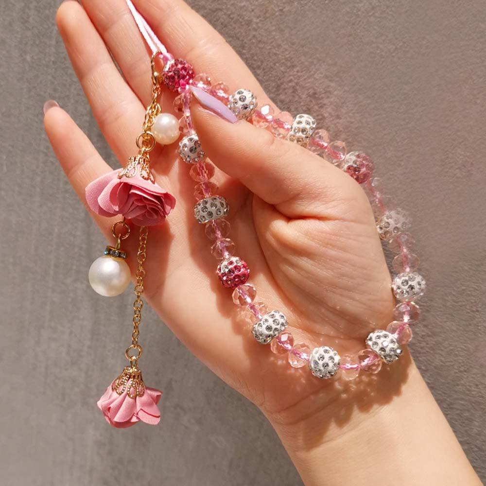 Dây Đeo Điện Thoại Họa Tiết AUGUSTINA Nhiều Màu Sắc Lấp Lánh|Mobile Dây Đeo Tay Đính Hạt Trang Trí Điện Thoại Tiện Dụng