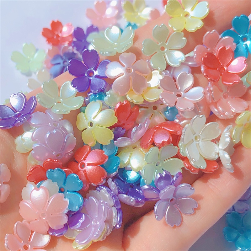 Bộ 50 Cánh Hoa Hồng Bằng Nhựa Acrylic 14mm Nhiều Màu Sắc Dùng Làm Trang Sức Thủ Công
