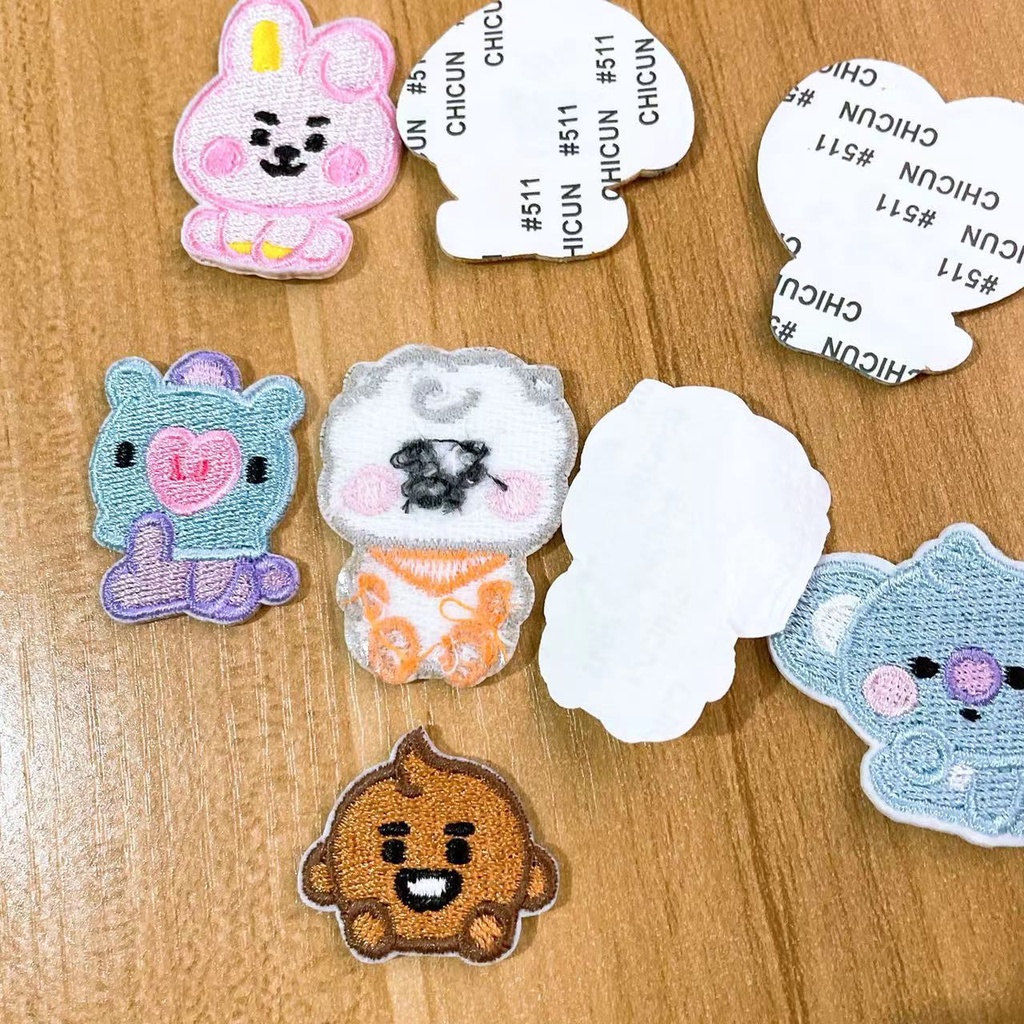 Sticker Ủi Thêu Hình Các Thành Viên Nhóm Nhạc BTS