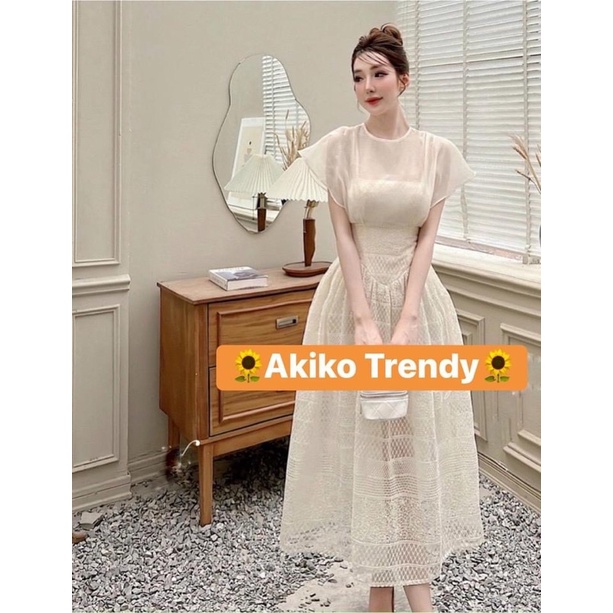 Váy ren maxi cao cấp váy trắng ren công chúa(Hàng thiết kế)