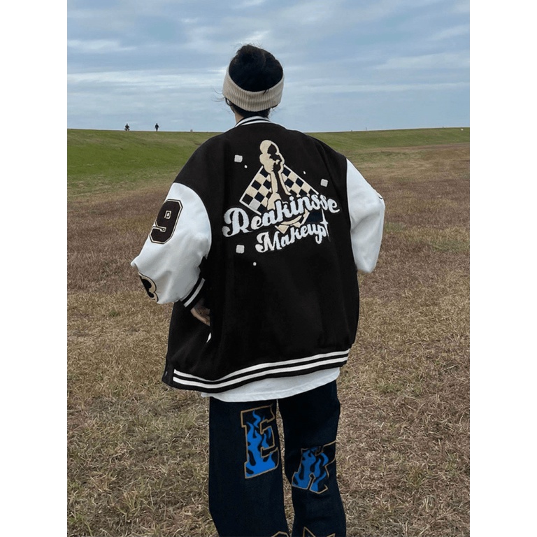 Áo Khoác Nam Kiểu Bóng Chày Chất Nỉ Mềm In Chữ Form Rộng Che Nắng Tốt Siêu Hot NEW UNISEX