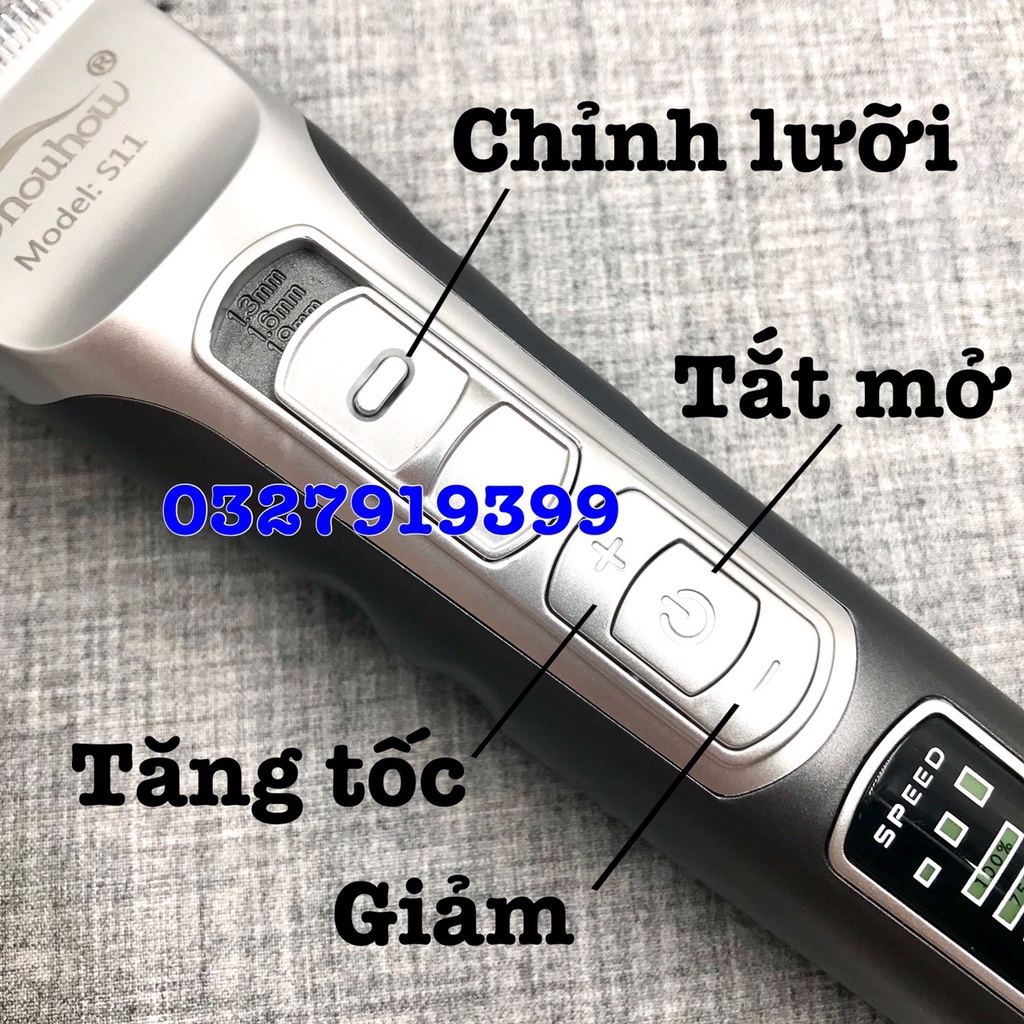 ✅Freeship✅ Tông đơ cắt tóc cao cấp S11 - tăng tốc  màn hình hiển thị