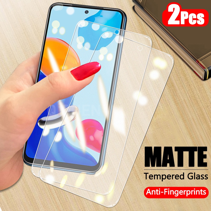 2 miếng Kính Cường Lực Nhám Full Màn Chống Vân Tay Xiaomi Mi 11 Lite 9T 10T 11T Pro Poco X3 NFC F3 M3 M4 X3 Pro GT Redmi Note 11 10 9 8 Pro 11S 10S 9S