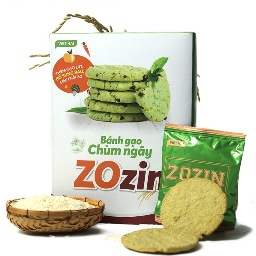 Bánh gạo lứt Ohsawa Zozin (125g) - Ăn kiêng, Giảm cân, Thực dưỡng, Eat clean (có 3 vị: Nguyên chất, Mè đen, Rong biển)