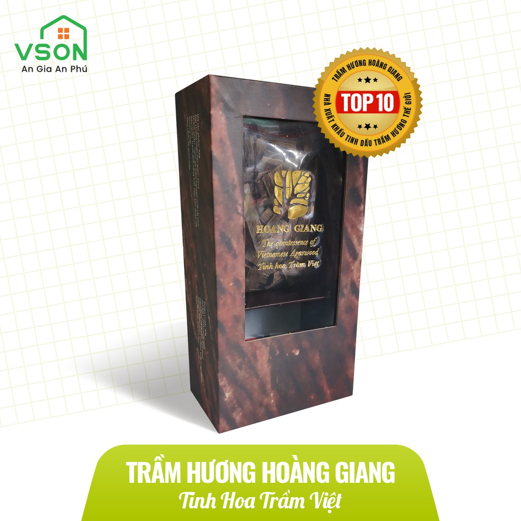 Trầm hương dạng miếng Hoàng Giang - Trầm hương nguyên chất - 100 gram