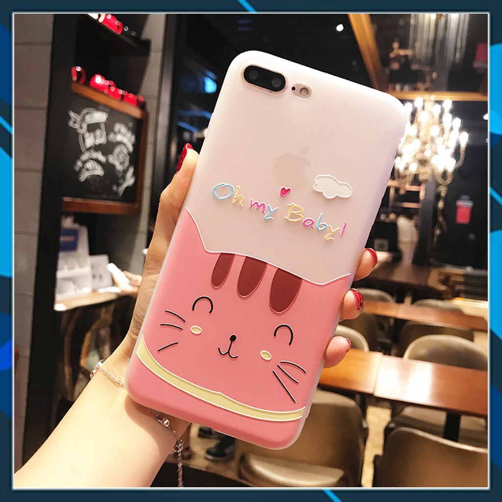 Ốp lưng iphone Mèo và chó baby trơn 5/5s/6/6s/6plus/6splus/7/8/7plus/8plus/x/xs/xs max/11/11promax- Awifi Case B5-3 | BigBuy360 - bigbuy360.vn