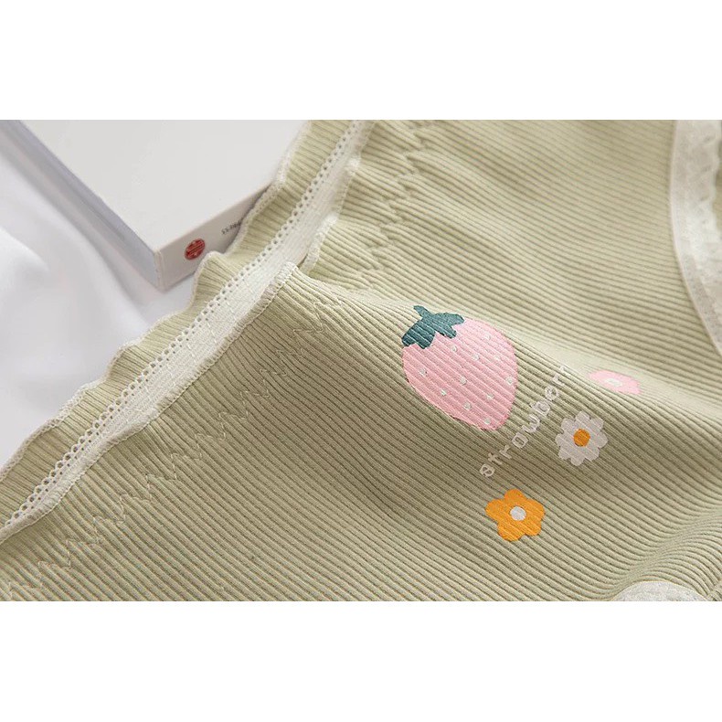 Quần Lót Nữ - Quần Lót Nữ Cotton gân tăm viền ren mềm mại kháng khuẩn tôn dáng sexy mẫu DAN STORE L1011