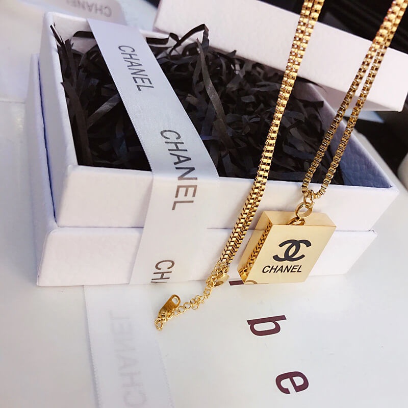 Vòng cổ Bằng Thép Titan Dài Trung Bình Sang Trọng Đơn Giản Dành Cho Nữ