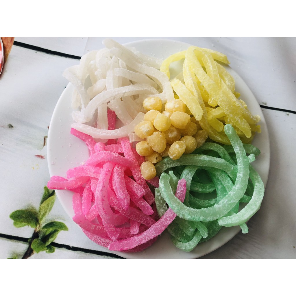 hộp 200g mứt dừa non vị lá dứa