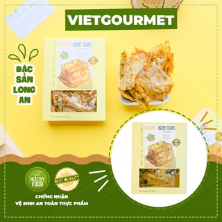 Bánh tráng mỡ hành cuộn hộp 80g DATAMI, Bánh tráng cuộn Long An vị đặc biệt thơm ngon dai dai cay cay, ăn vặt Hà Nội