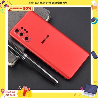 Miếng dán skin lưng và viền cho samsung note 10 , samsung note 10 plus ,ss note 10 lite - đủ màu