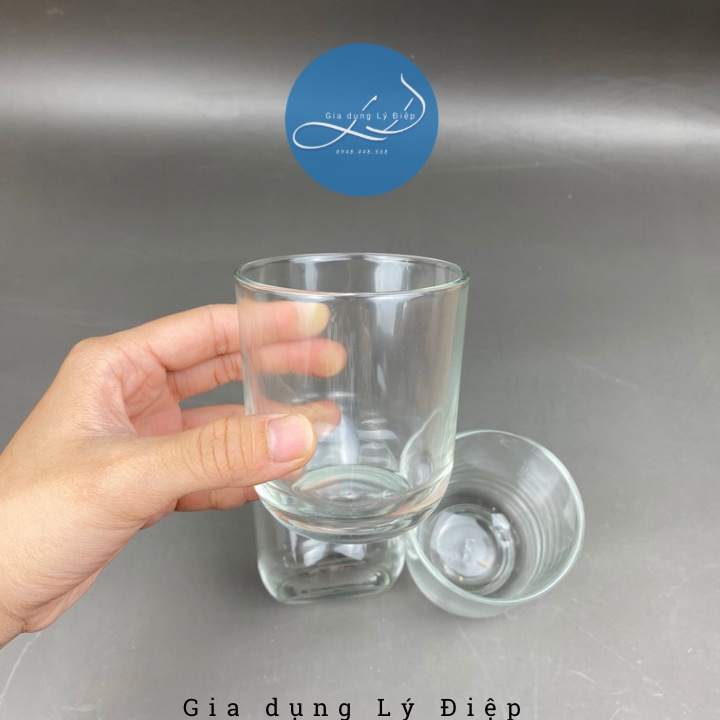 Bộ 6 ly thuỷ tinh bầu lùn tròn trơn dung tích 200ml
