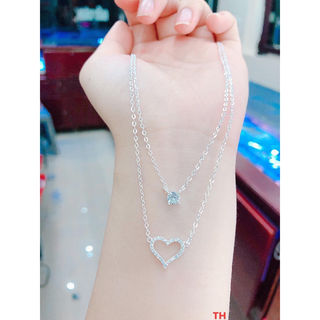 Dây chuyền đôi độc đáo bạc ta