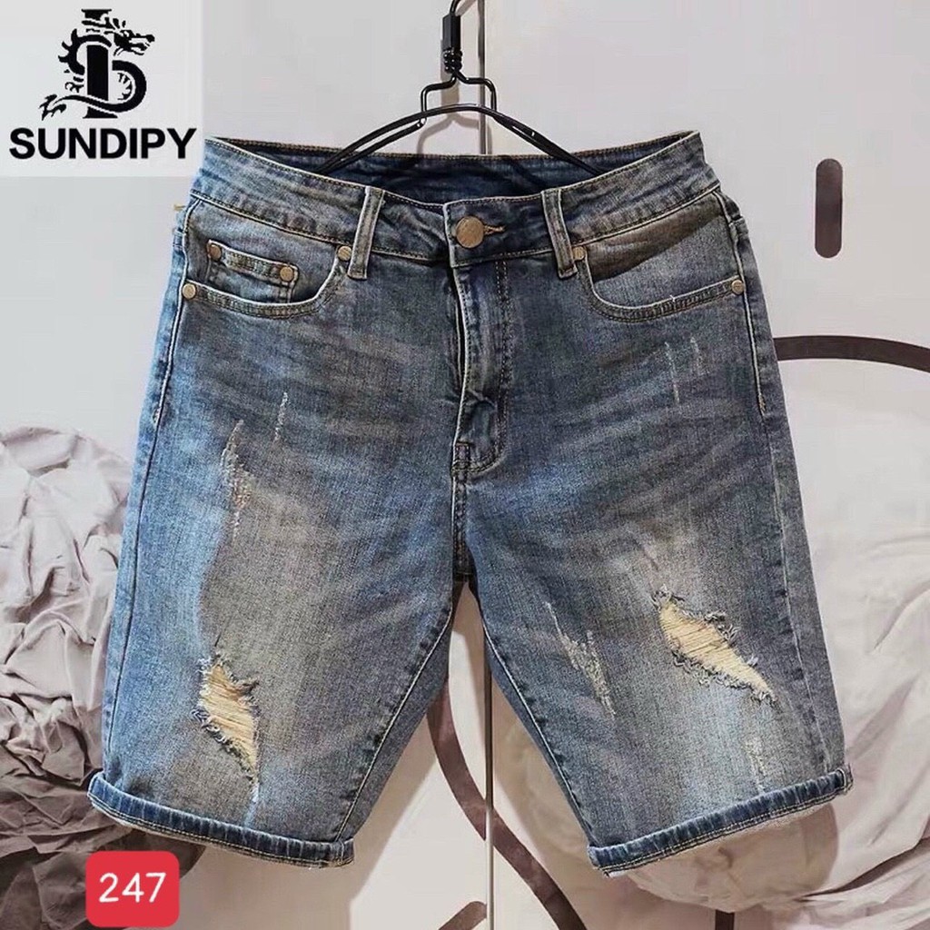 Quần Short Nam Chất Jean Co Giãn, Quần Đùi Nam thời trang cao cấp MuradFashion MSS100