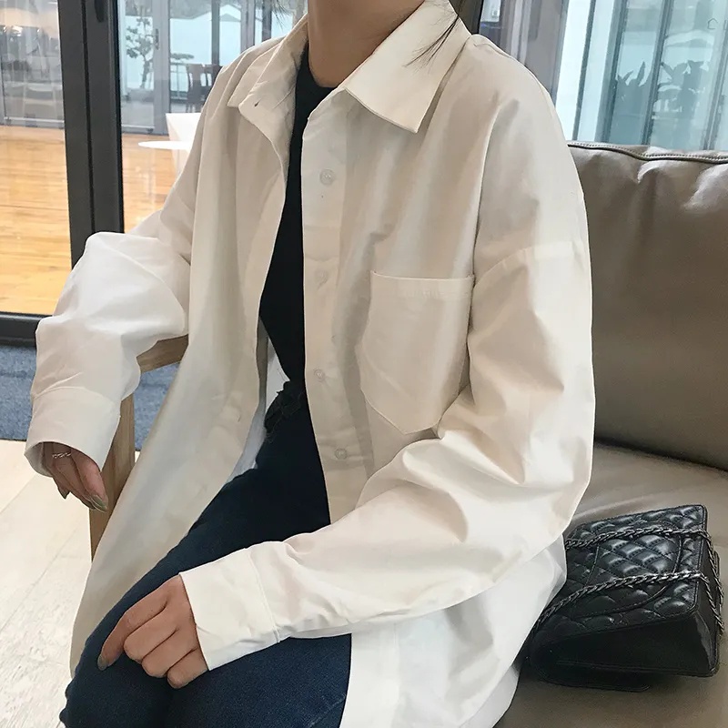 Áo sơ mi tay dài thời trang Hàn Quốc cho nữ