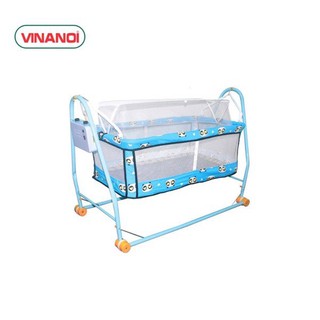 Nôi Võng Tự Động Giá Rẻ Cho Bé Tối Đa 20kg VINANOI-Lồng Nôi Có 2 Màu Xanh