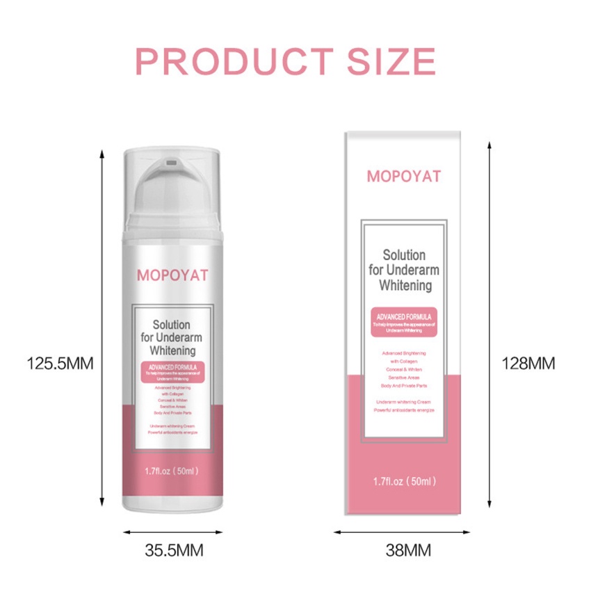 Kem làm trắng da vùng dưới cánh tay / đầu gối / toàn thân 50ml chất lượng
