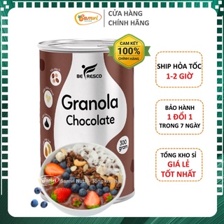 Ngũ cốc yến mạch giảm cân, không đường Vị socola (300gr) – Granola ăn kiêng mix hạt, trái cây sấy khô, sữa chua sấy khô