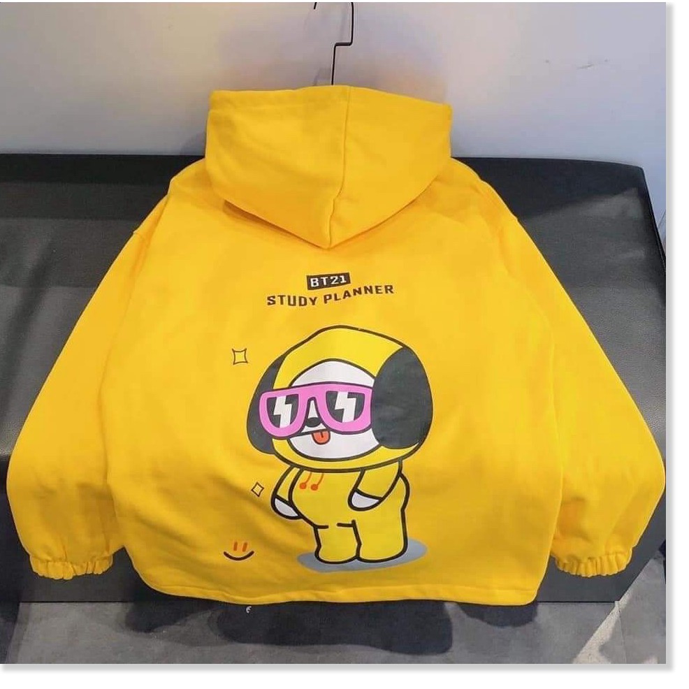 [FREESHIP TOÀN QUỐC] Áo khoác nữ form rộng BT21, áo hoodie nữ form rộng có dây kéo thời trang nữ 4young | BigBuy360 - bigbuy360.vn
