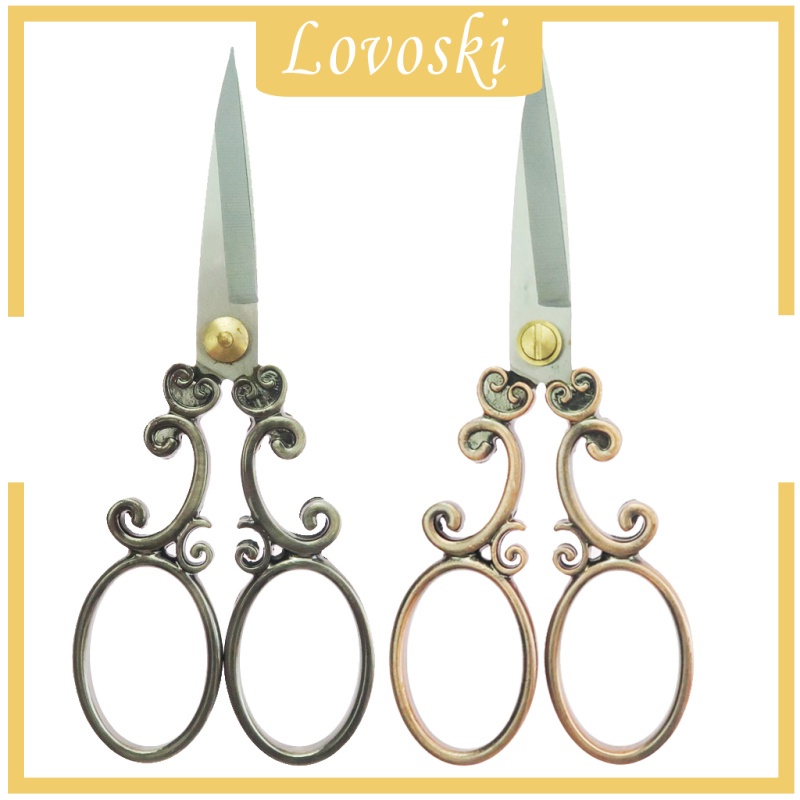 Kéo Inox 5.12 &quot;Họa Tiết Hoa Thêu Phong Cách Vintage