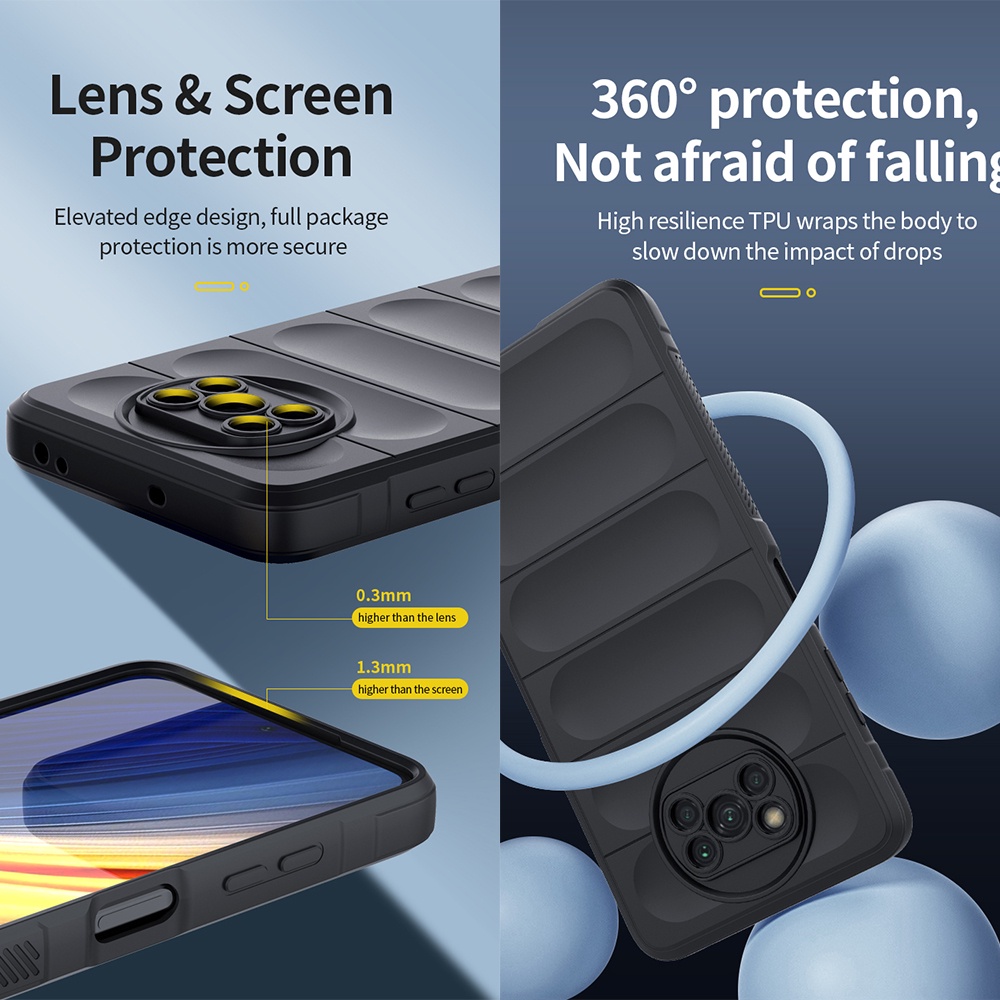 Ốp điện thoại Lenuo silicon mềm chống sốc bảo vệ toàn diện cho Xiaomi Poco X3 Pro/ X3 NFC