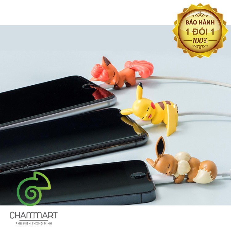 Nút gắn bảo vệ dây cáp sạc Iphone Cable Bite thú bảo vệ cáp sạc Cable Bite hình Pokemon ngộ nghĩnh mới 2019