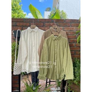 Áo sơ mi dài tay xẻ lưng Nana21 Nana21store