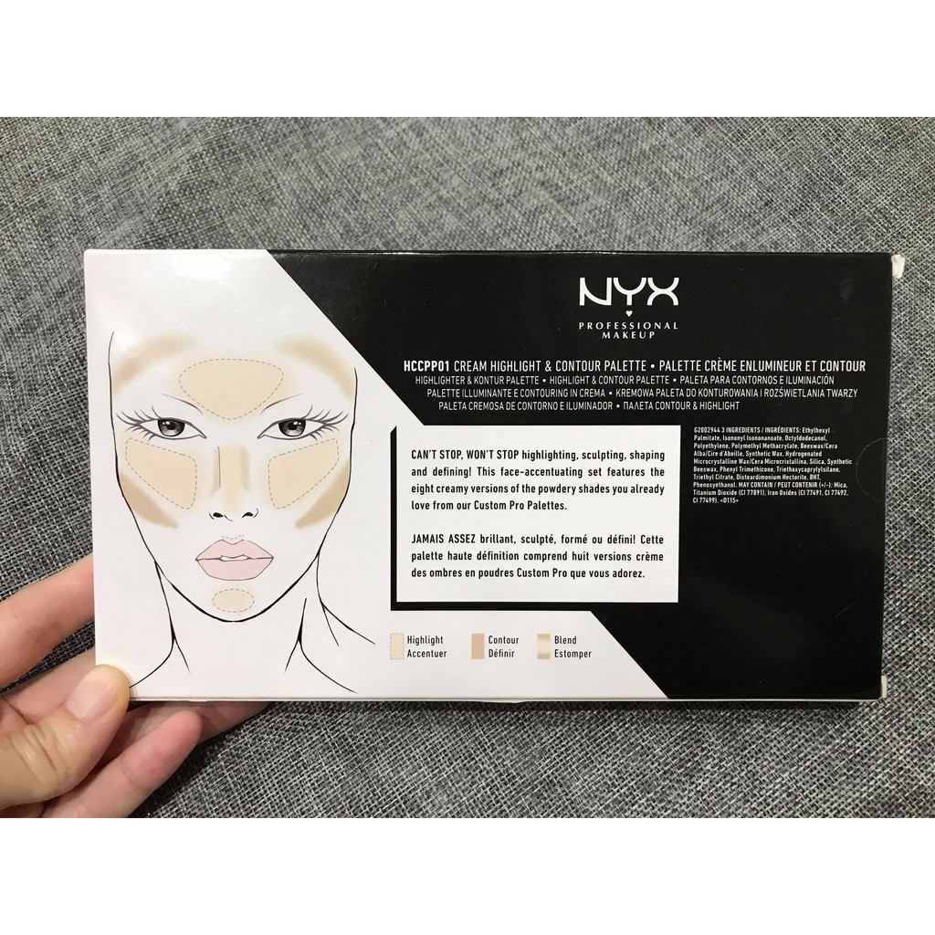 Bảng Tạo Khối Và Highlight NYX Highlight & Contour Cream Pro Palette