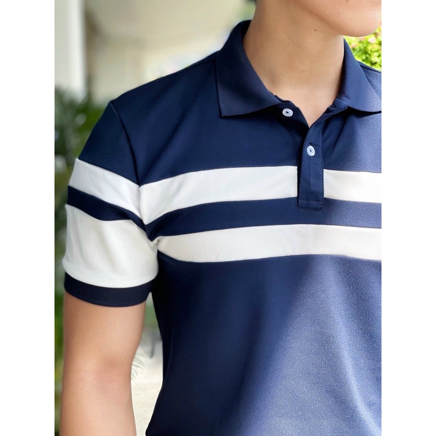 Áo thun cá sấu nam phối màu, áo thun polo nam có cổ thời trang vải mềm mịn, thấm hút tốt - HK227