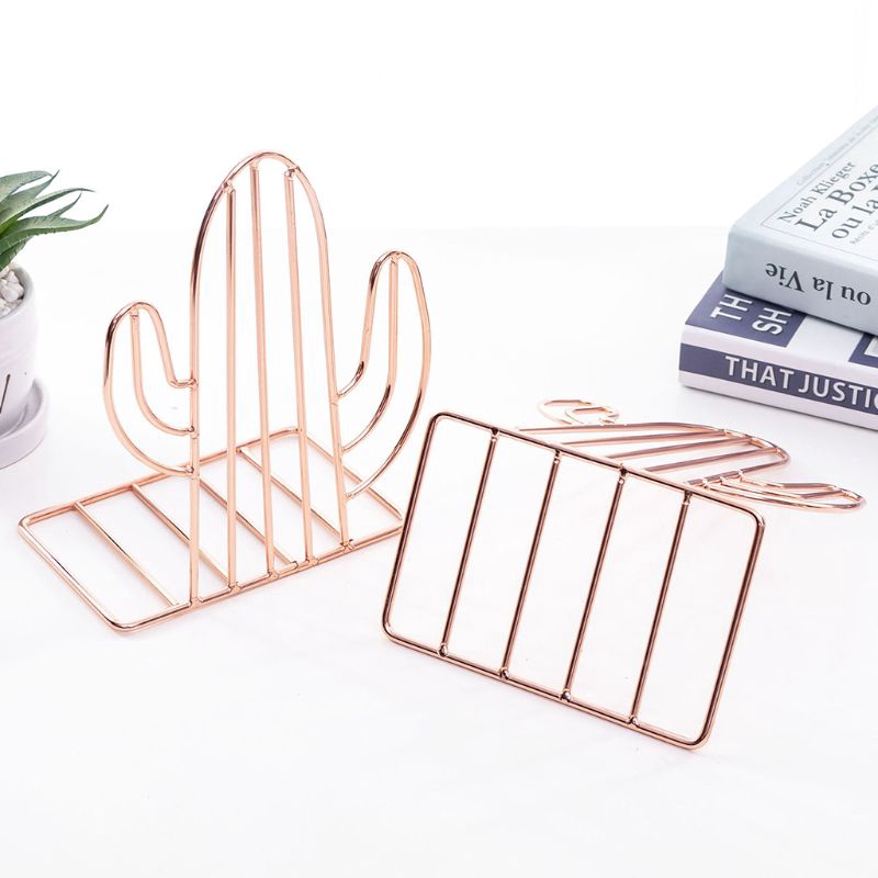 2 Giá Để Sách Hình Cây Xương Rồng Bằng Kim Loại