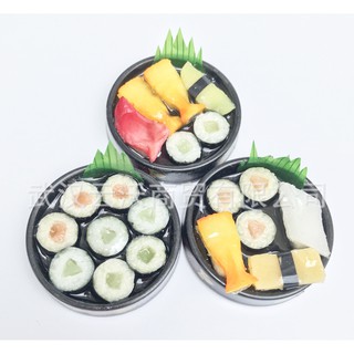 Combo 03 mô hình khay cơm cuộn, sushi tỉ lệ 1/12 cho các bạn trang trí nhà búp bê, tiểu cảnh