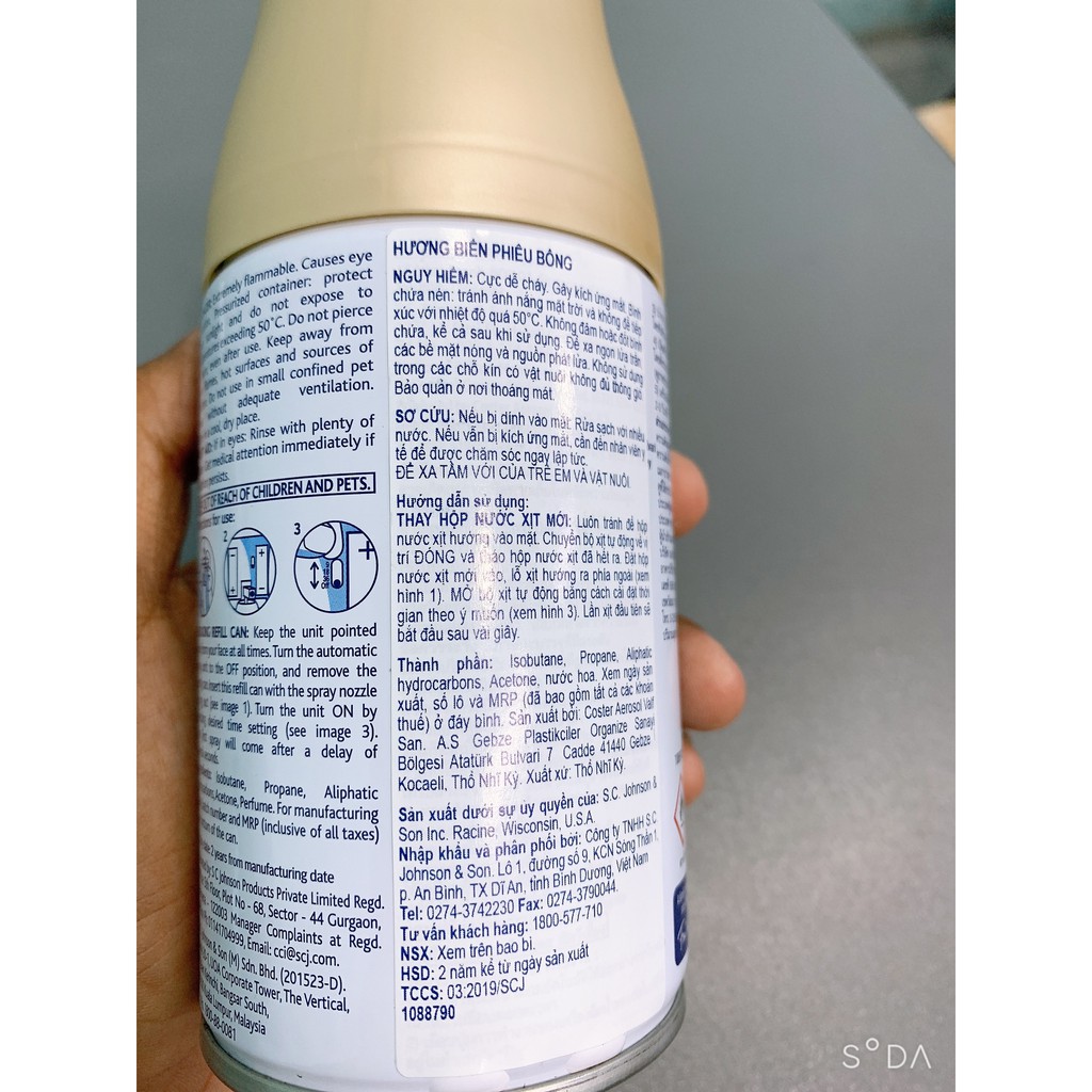 Bình  Xịt Thơm Phòng Tư động Hương Phiêu Bồng GLADE