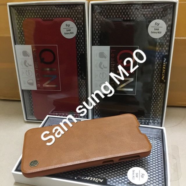 Bao da Samsung M20 chính hãng Nillkin