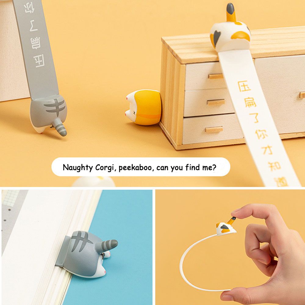 KUNHEV Thẻ đánh dấu trang sách hình động vật hoạt hình ngộ nghĩnh diy