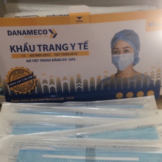 [ SALE SỐC ] Khẩu trang y tế ĐÃ TIỆT TRÙNG Danameco 1 cái/gói-50 cái/ hộp