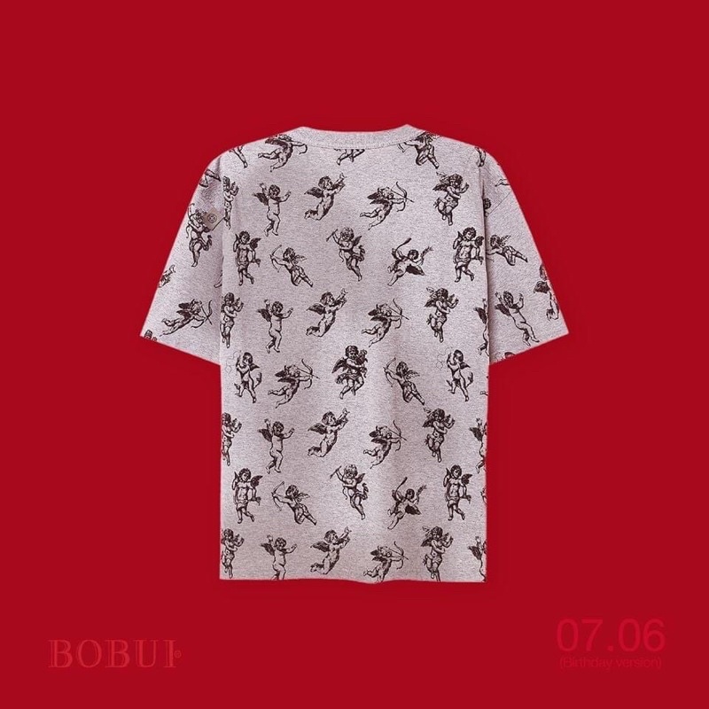 BOBUI ANGELS BOBUI LOGO TEE/ GREY MELANGE