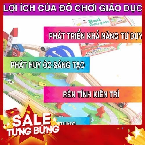 Đồ Chơi Gỗ Lắp Ghép Mô Hình Giao Thông Thành Phố Cỡ Lớn Bằng Gỗ An Toàn Cho Bé