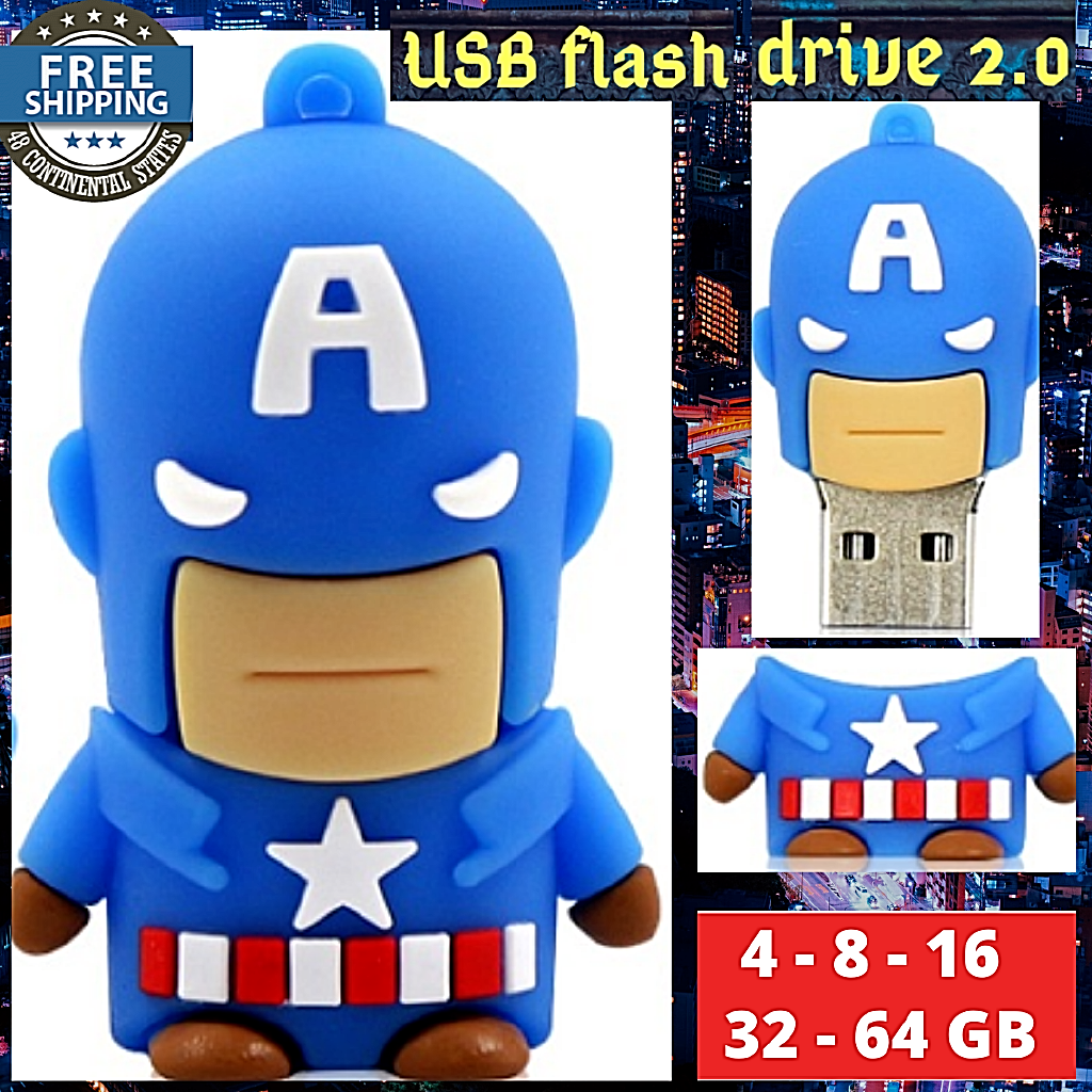 Usb 64gb 32gb 16gb 8gb 4gb 2gb 1gb Hình Captain America | BigBuy360 - bigbuy360.vn