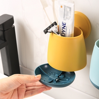Bathroom rack wall-mounted bathroom wash hand-free punching paste suction cup kitchen vanity wall storage box