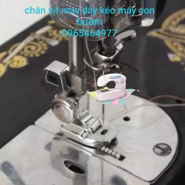 Chân vịt may dây kéo máy may con bướm