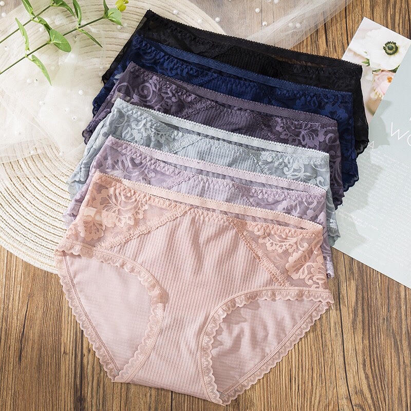 Sét 5 quần lót su phối ren viền mới 2217 form size 45-58kg