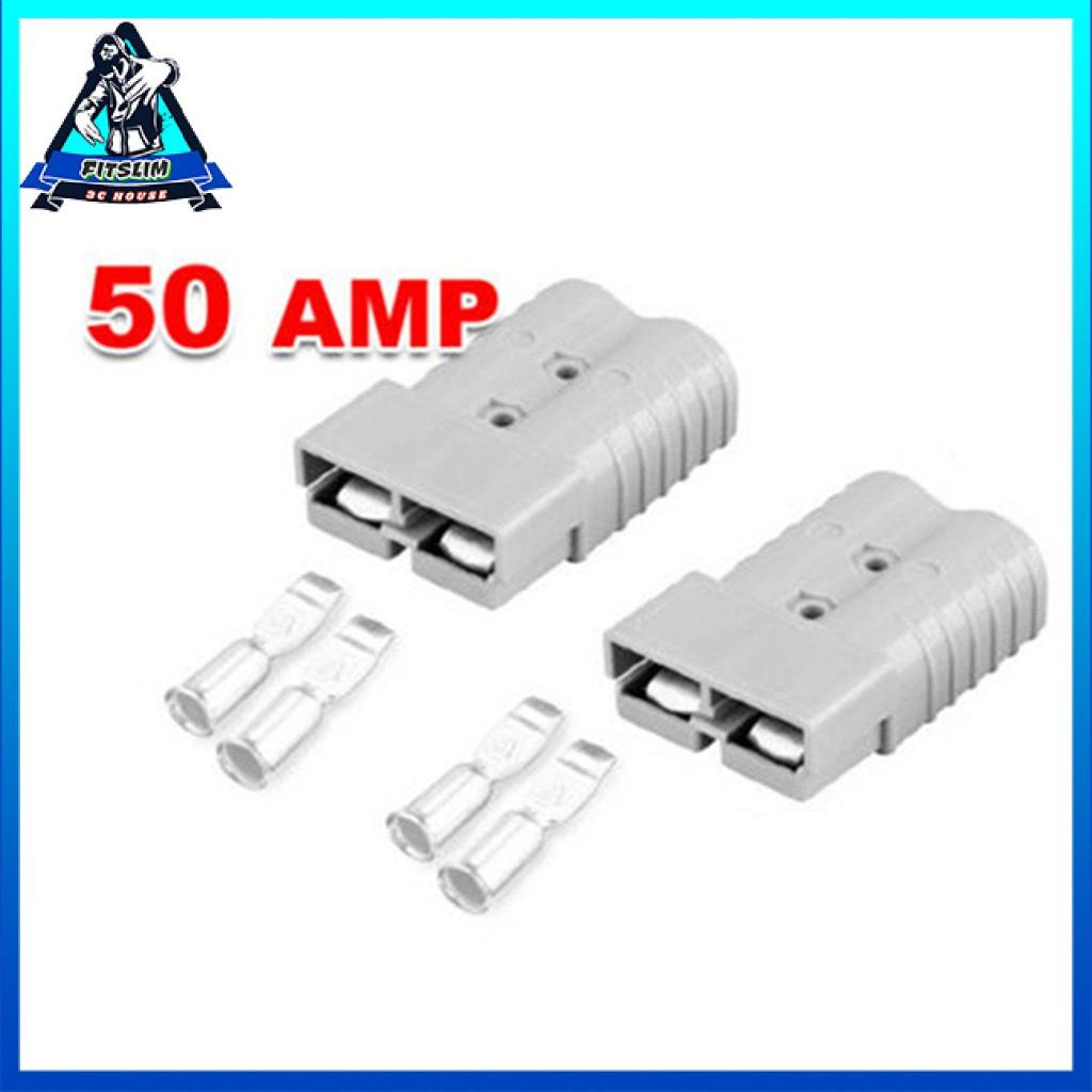 2 phích cắm sạc đầu nối 10X Anderson DC 50 Amp 12-24V 6AWG