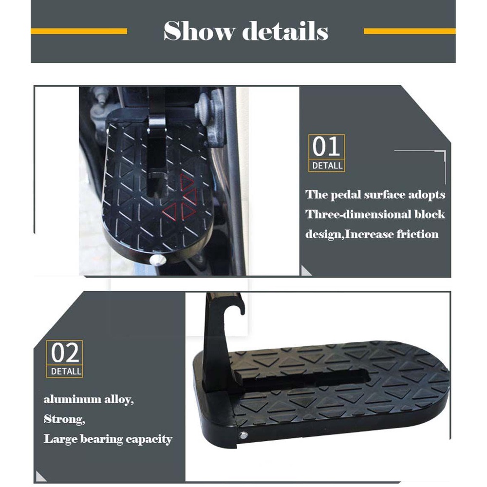 Bàn Đạp Để Chân Bằng Hợp Kim Nhôm Đa Năng Gắn Cửa Xe Hơi