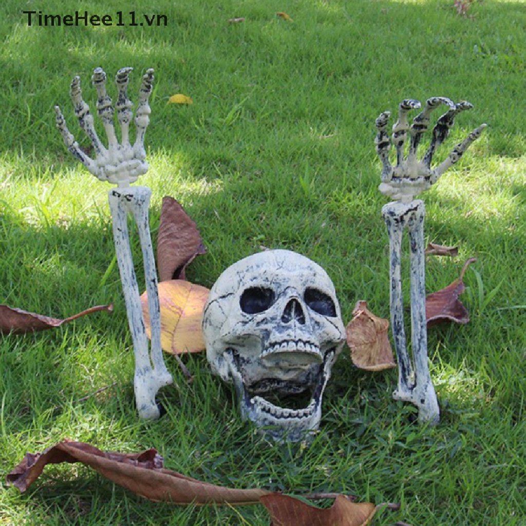 Timehee Bộ Xương Bàn Tay Đầu Lâu Trang Trí Halloween