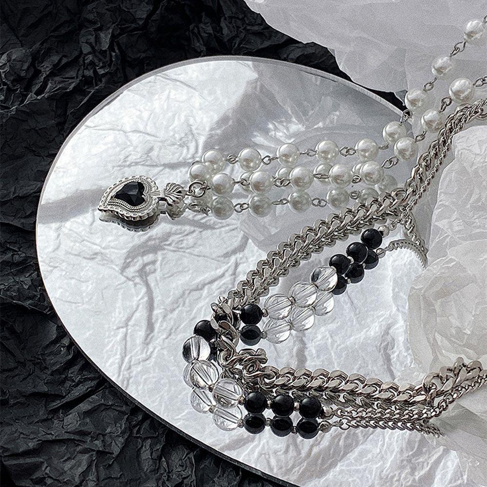 1 Vòng cổ Hai Lớp Mặt Trái Tim Thời Trang Dành Cho Nữ