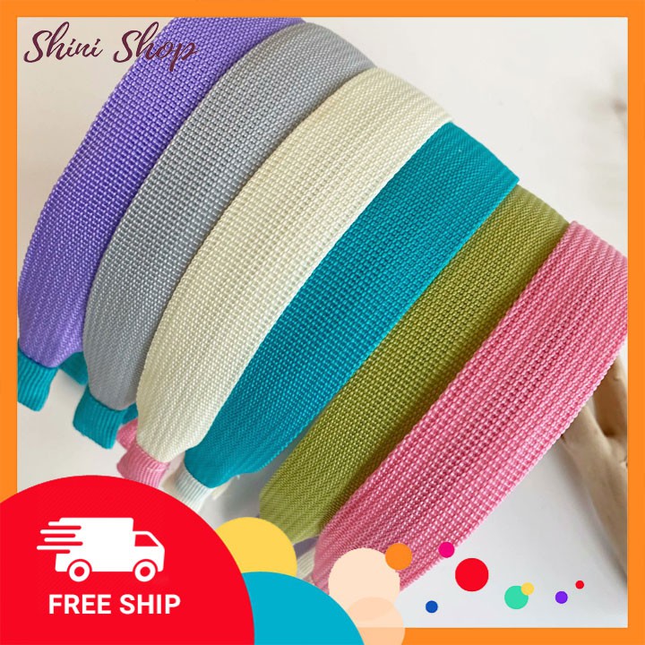 Băng đô cài tóc bảng to, chất liệu vải cho bé gái mẫu mới 2021 ShiniShop
