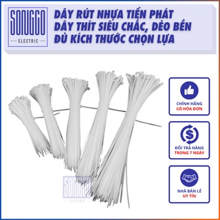 Dây Rút Nhựa Loại Tốt Giá Sỉ Dây Gút Nhựa Dẻo Bền Dây Thít Nhiều Kích Thước 10cm 15cm 20cm 25cm 30cm Hai Màu Trắng Đen